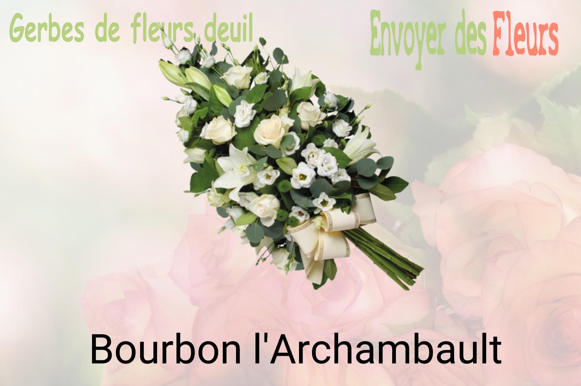 Gerbe de fleurs de deuil livrée à Bourbon-l'Archambault
